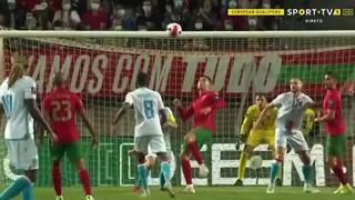 Cristiano Ronaldo casi anota golazo de chalaca en el Portugal vs. Luxemburgo | VIDEO