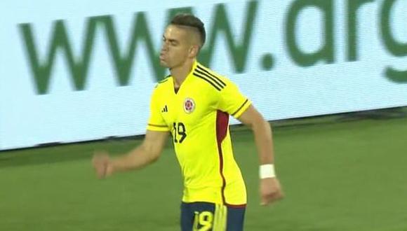 Goles de Santos Borré y Yaser Asprilla para el 4-0 de Colombia vs. Guatemala. (Captura: Caracol)