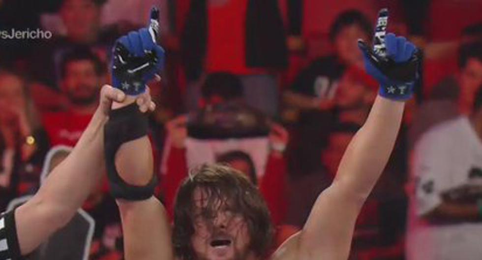 AJ Styles y el impresionante golpe de \'chalaca\' para vencer a Chris Jericho en WWE Monday Night Raw. (Foto: WWE)