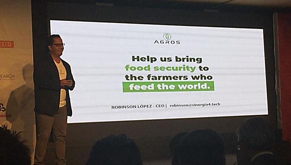 Robinson López Monzón, CEO de Agros, presenta la plataforma digital. (Foto: difusión)
