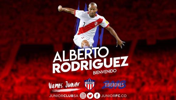 Varios simpatizantes de Junior de Barranquilla quedaron conformes con el arribo de Alberto Rodríguez. En Facebook lo catalogaron como "uno de los mejores defensas de Sudamerica". (Foto: @JuniorClubSA)