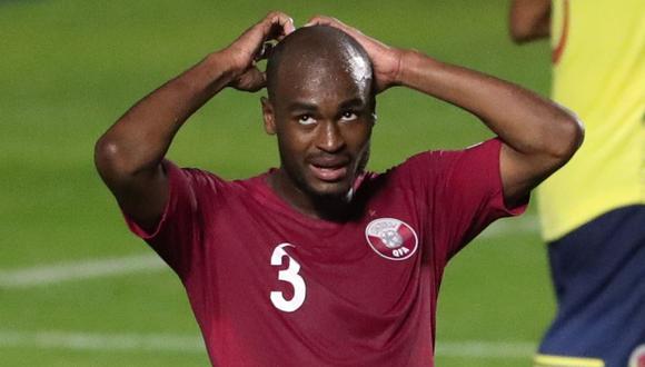Abdelkarim Fadlalla, futbolista de la selección de Qatar en el duelo ante Colombia. (Foto: Reuters)