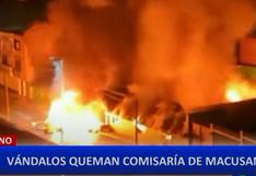 Puno: así quemaron la comisaría de Macusani por parte de turba de manifestantes | VIDEO