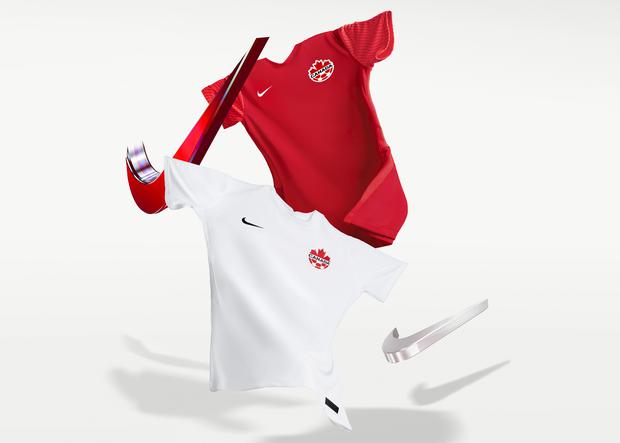 Camiseta de Canadá que usará en el Mundial Qatar 2022.
