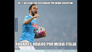 Gonzalo Higuaín protagonista de memes por pase a la Juventus