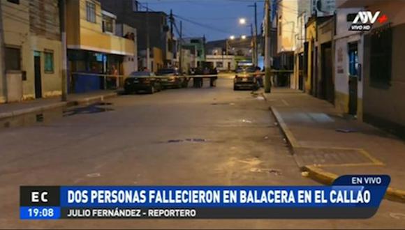 La balacera ocurrió en la cuadra 9 del jirón Nicolás de Piérola, a la altura de la cuadra 8 de la avenida Saénz Peña. (ATV+)