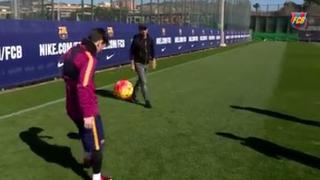 Messi anotó este golazo ante incrédulo cantante Eros Ramazzotti
