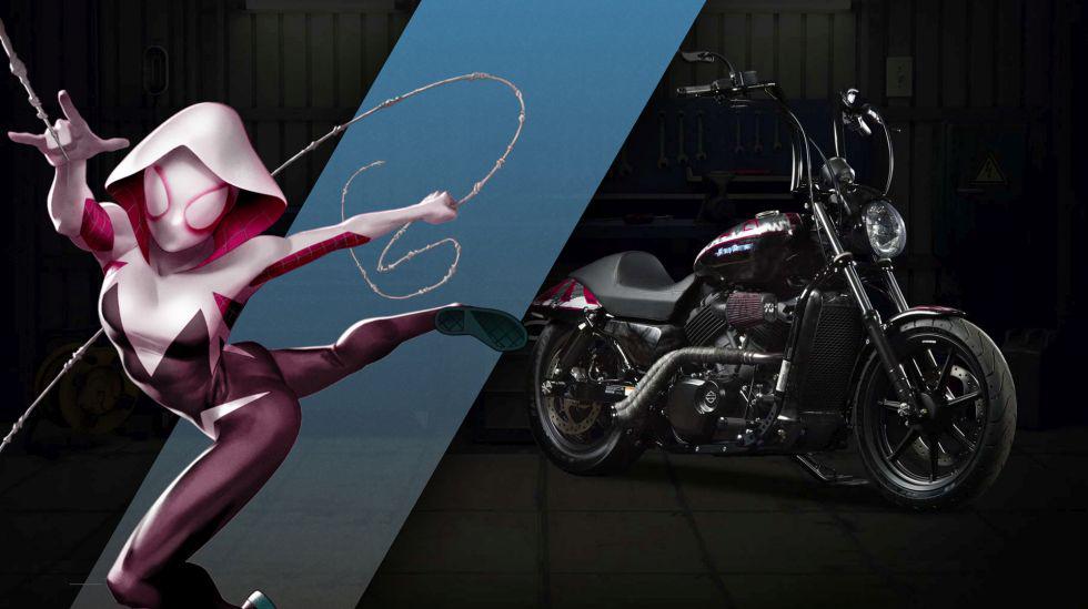 Spider-Gwen, superheroina que es parte de un universo paralelo de Spider Man, donde Gwen Stacy es mordida en lugar de Peter Parker. En su caso se han creado dos Street 500.