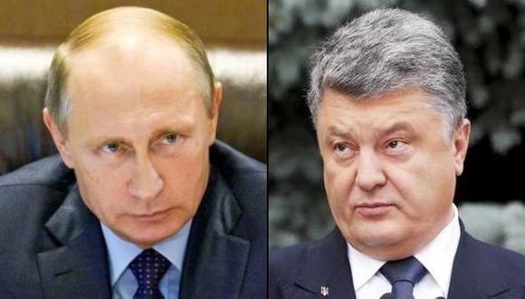 Vladimir Putin, presidente de Rusia, y Petro Poroshenko, su par de Ucrania. (Foto: AP/Reuters)