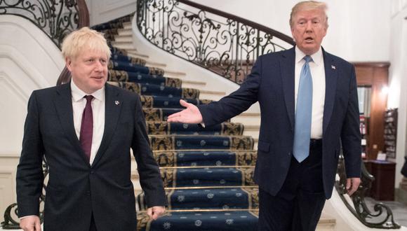 Boris Johnson junto a Donald Trump en Biarritz, Francia, el 25 de agosto del 2019. (Stefan Rousseau / REUTERS).