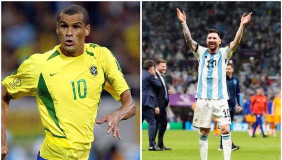 Rivaldo apoya a Lionel Messi en la final del Mundial Qatar 2022. (Foto: EFE/Composición)