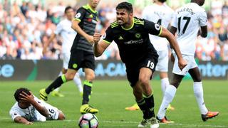 Chelsea rescató empate 2-2 ante Swansea con doblete de Costa