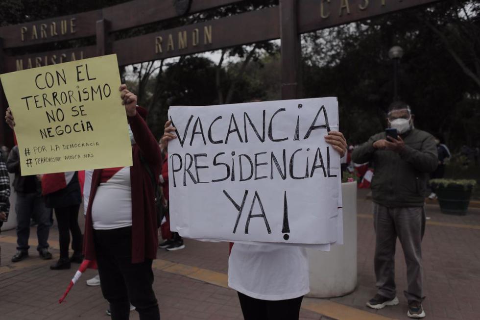 Una de las  protestas se inició en el parque Castilla, en Lince, y se desplazó por la avenida Arequipa hasta llegar al parque Kennedy, en Miraflores, donde se concentraron alrededor de un estrado móvil.  (Foto: Jorge Cerdan/@photo.gec)