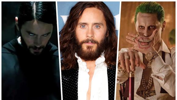 Morbius (izquierda) y Joker (derecha), dos roles relacionados a los cómics interpretados por Jared Leto. (Fuente: Foto composición con imágenes de Sony Pictures, Michael Tran /AFP y Columbia Pictures)