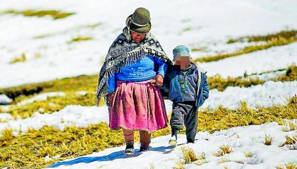 Ayacucho: Más de 13 mil pobladores de 16 distritos en riesgo muy alto por bajas temperaturas, advirtió Cenepred. (foto referencial)