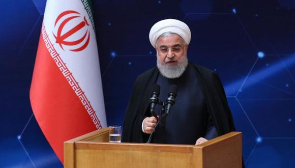 El presidente de Irán, Hassan Rounani emitió sus declaraciones durante una ceremonia para conmemorar el Día Nacional de Tecnología Nuclear en Teherán. Foto: EPA, vía BBC Mundo