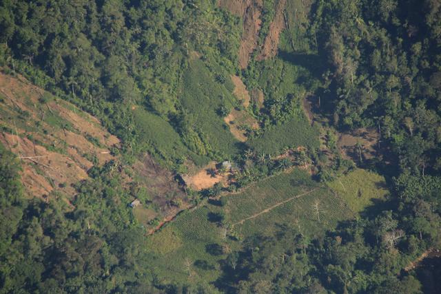 Sobrevuelo de la PNP en el caserío Colorado. (Foto: PNP)
