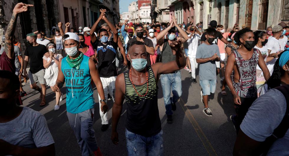 Imagen de las protestas del 11 de julio de este año en Cuba. REUTERS