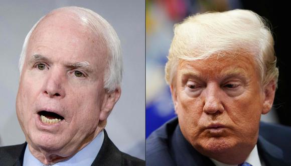 Donald Trump no asistirá a funeral de John McCain. (AFP).