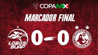 Lobos BUAP igualó sin goles frente a Veracruz por la Copa MX