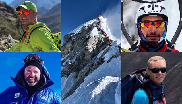 Montañistas y guías que murieron en el Everest esta temporada. (Foto: AFP - Facebook)