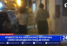 Hallan en Ica a la adolescente que desapareció hace dos días tras salir de su casa en San Juan de Miraflores