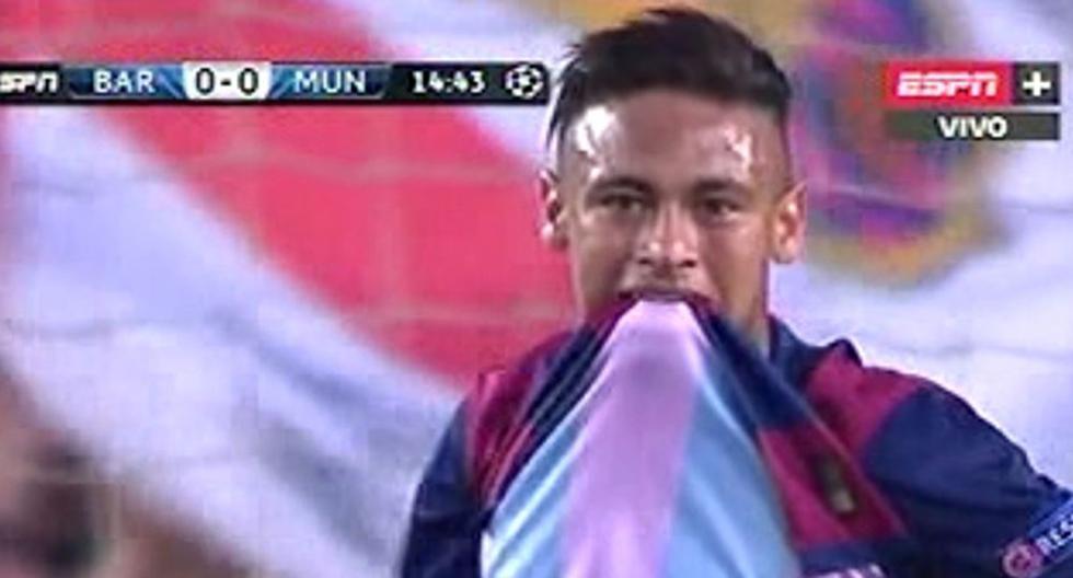 Barcelona vs Bayern Munich: Neymar falló clara ocasión. (Foto: Captura)
