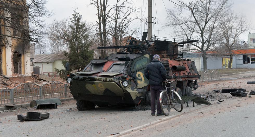 The aftermath of fierce fighting between Russian and Ukrainian forces near Kiev |  VIDEO