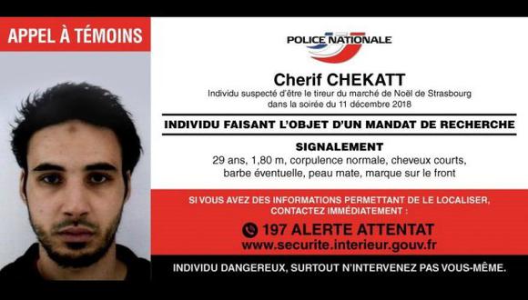 Fichado por su radicalismo, el sospechoso de terrorismo en Estrasburgo (Francia) es un delincuente común, condenado 27 veces por robos o actos violentos.
