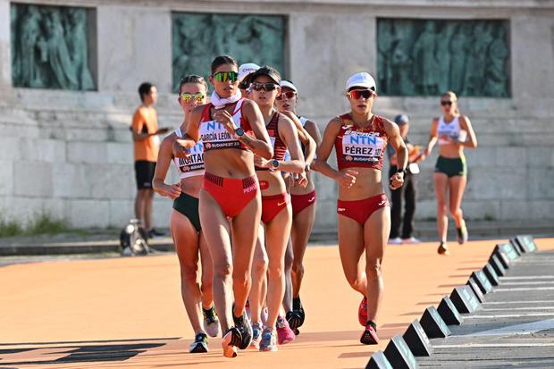 Kimbely García was fourth in the 20km walk and second in the 35km walk.  (Photo: AFP)