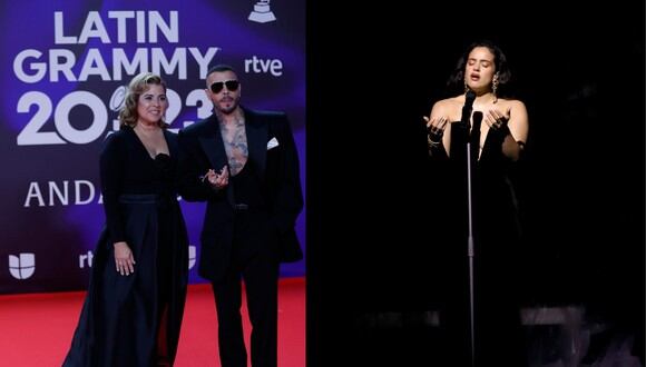 FAMA | Rosalía y Rauw Alejandro se mandaron indirectas en los Latin Grammy, por medio de sugerentes canciones. (Foto: EFE).