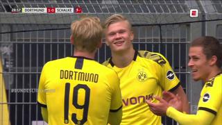 Con baile y sin tocarse: el distanciamiento social en la celebración Haaland en el primer gol del Dortmund | VIDEO