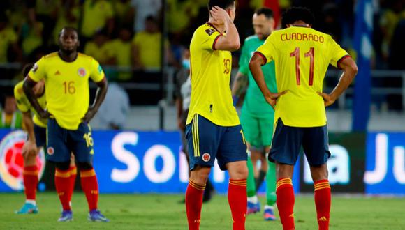 James Rodríguez no pudo evitar la derrota de Colombia contra Perú | Foto: EFE.