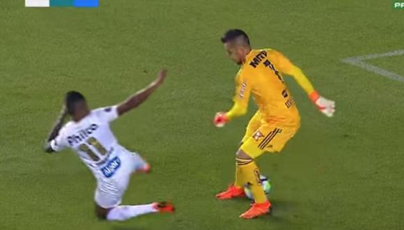 Diego Alves dejó en ridículo a Bruno Henrique con un amague en su área. (Captura: YouTube)