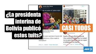 Estos son los agresivos tuits contra “originarios” e “indígenas” que borró Jeanine Áñez, la presidenta de Bolivia