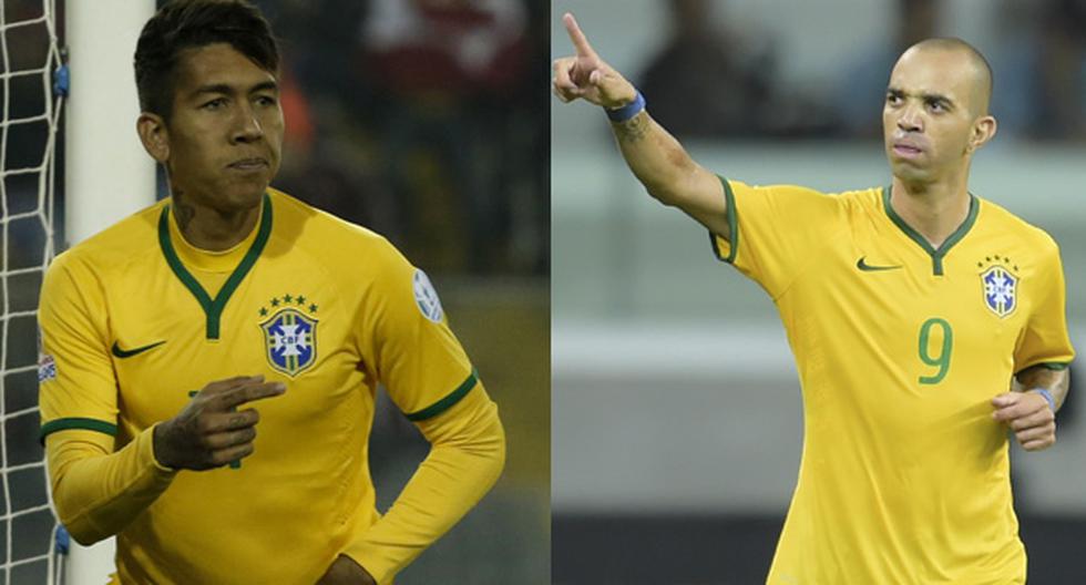 Firmino y Diego Tardelli pelean el puesto de delantero central en Brasil. (Foto: Getty Images)