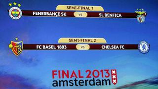 Europa League: Chelsea-Basilea y Fenerbahce-Benfica jugarán en semifinales