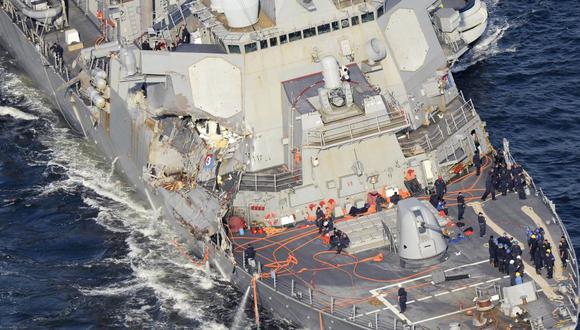 Los cuerpos de los siete soldados de EE.UU. desaparecidos tras el choque del destructor USS Fitzgerald fueron encontrados. (Foto: AFP)