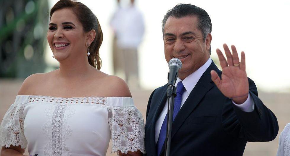 Jaime \'Bronco\' Rodríguez Calderón y su esposa Adeline Avalos. (Foto: AFP)