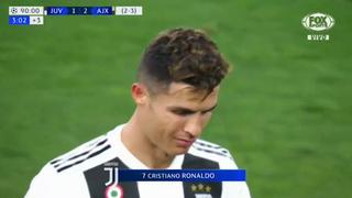 Juventus vs. Ajax: Cristiano Ronaldo y toda la impotencia liberada en una durísima falta | VIDEO