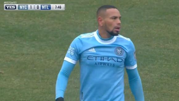 Alexander Callens anotó un gol en el triunfo parcial de New York City frente a Montréal. Foto: Captura de pantalla The Yes App.