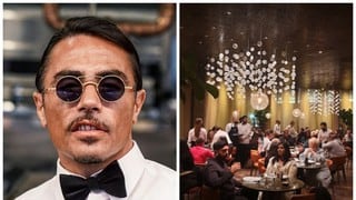 Más quejas contra Salt Bae: cliente dice que su lujoso restaurante tiene el ambiente de un fast food