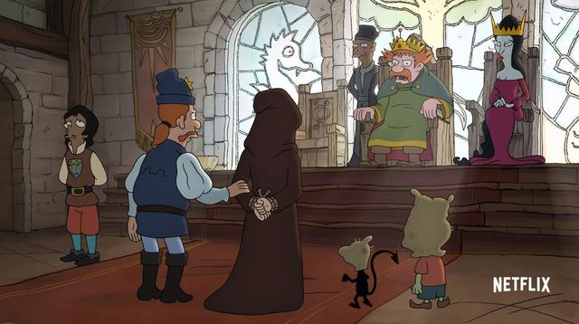 "Disenchatment" está ambientada en un mundo fantástico de inspiración medieval y su protagonista es una princesa hábil con la espada, pero muy aficionada al alcohol. (Foto: Netflix)