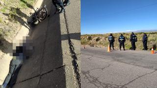 Puno: cadáver de hombre es hallado junto a motocicleta en medio de carretera