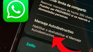 Cómo activar los mensajes que se autodestruyen en segundos en WhatsApp