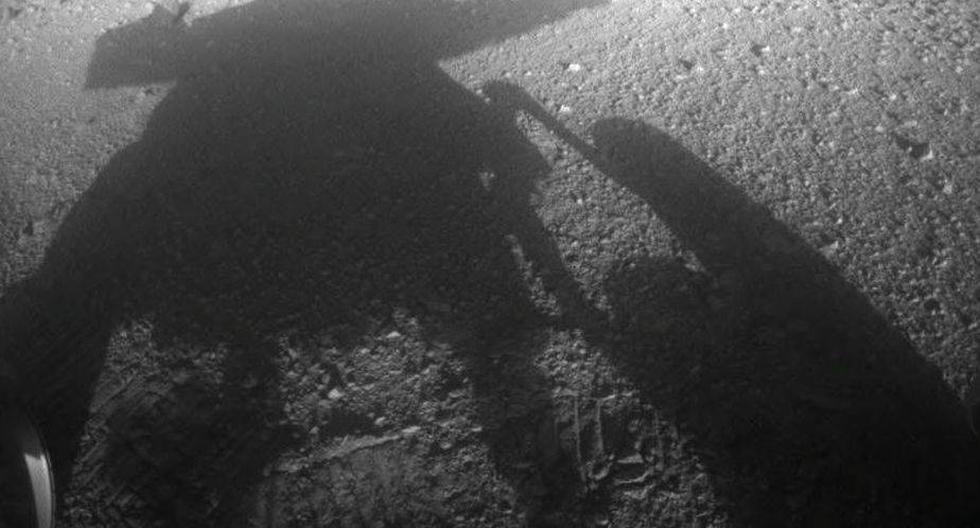 La sombra de Opportunity en Marte. (Foto: NASA)