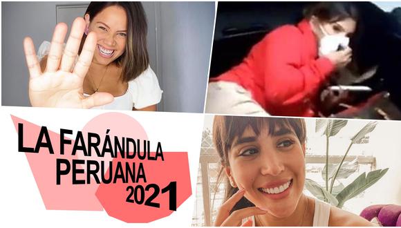 Andrea San Martín, Melissa Paredes y Yahaira Plasencia son algunas de las famosas que protagonizaron escándalos durante este año. Fotos: @mama.porpartidadoble, PNP, @melissapareds. Composición: El Comercio.