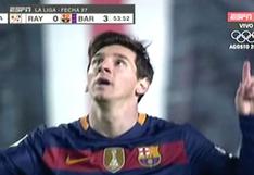 Barcelona vs Rayo Vallecano: Lionel Messi marca su triplete