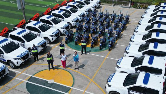 En la última semana de diciembre del 2023, la Municipalidad de Pueblo Libre presentó su nueva flota de unidades para el patrullaje, que consta de 20 camionetas y 24 motos.