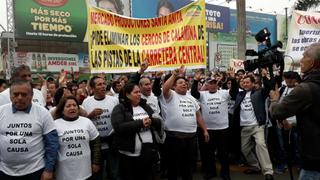 Santa Anita: comerciantes protestan por retrasos en obras del Metro de Lima